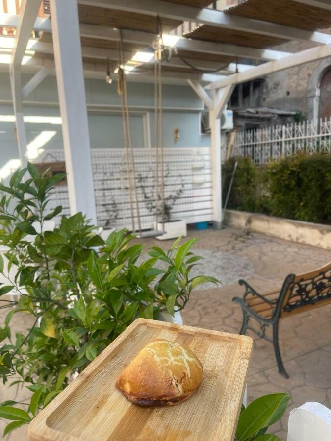 La colazione sotto il pergolato